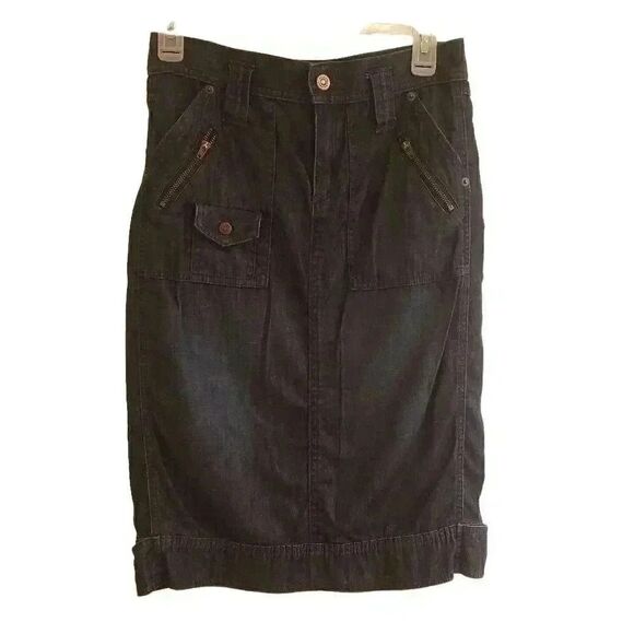 Halogen Nordstrom Dark Wash Straight Skirt - Picture 1 of 13